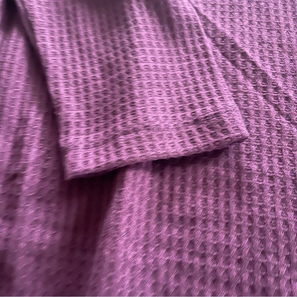 Evans long sleeve waffle knit tunic button accent size 22/24 NWT purple plum - Picture 5 of 9